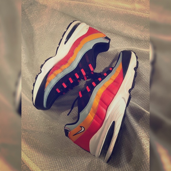 Nike Airmax Lite Blue Orange Coral Neon Pink Black - Picture 1 of 8
